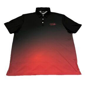 Sunday Swagger Golf Polo Shirt Mens XL Gradient Black Red